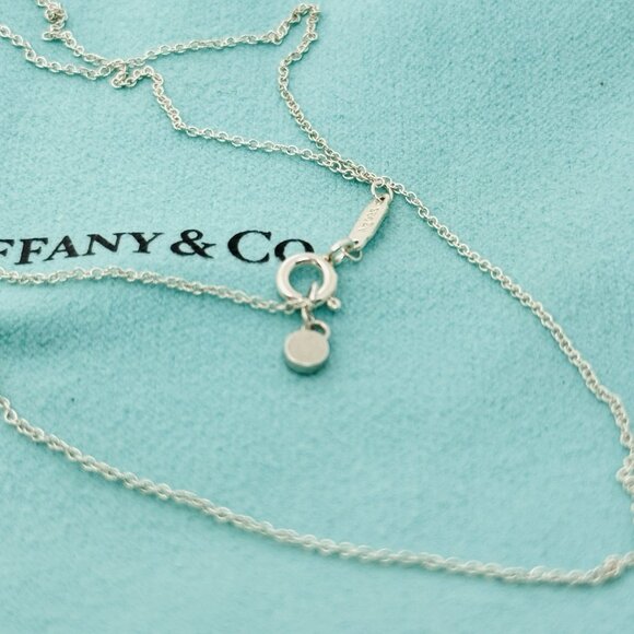 Tiffany & Co 18” Classic Chain Necklace with Mini Padlock in Sterling Silver - Picture 7 of 9